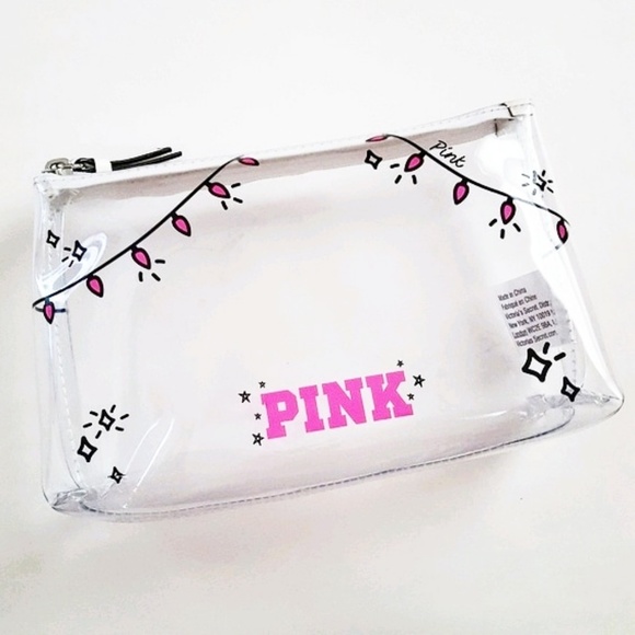 PINK Victoria's Secret Handbags - VS pink holiday clear makeup bag new